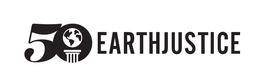 Earthjustice logo modified for 50 years