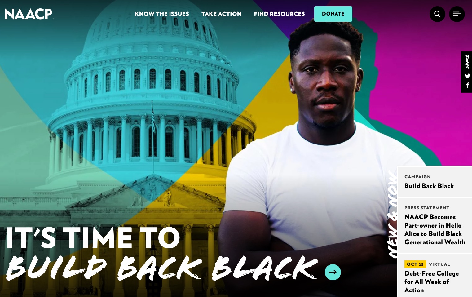 NAACP nonprofit website hero