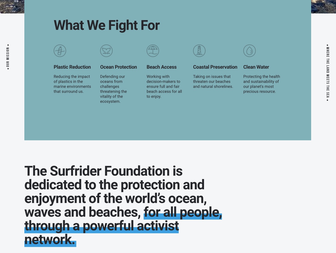 Surfrider nonprofit website mission