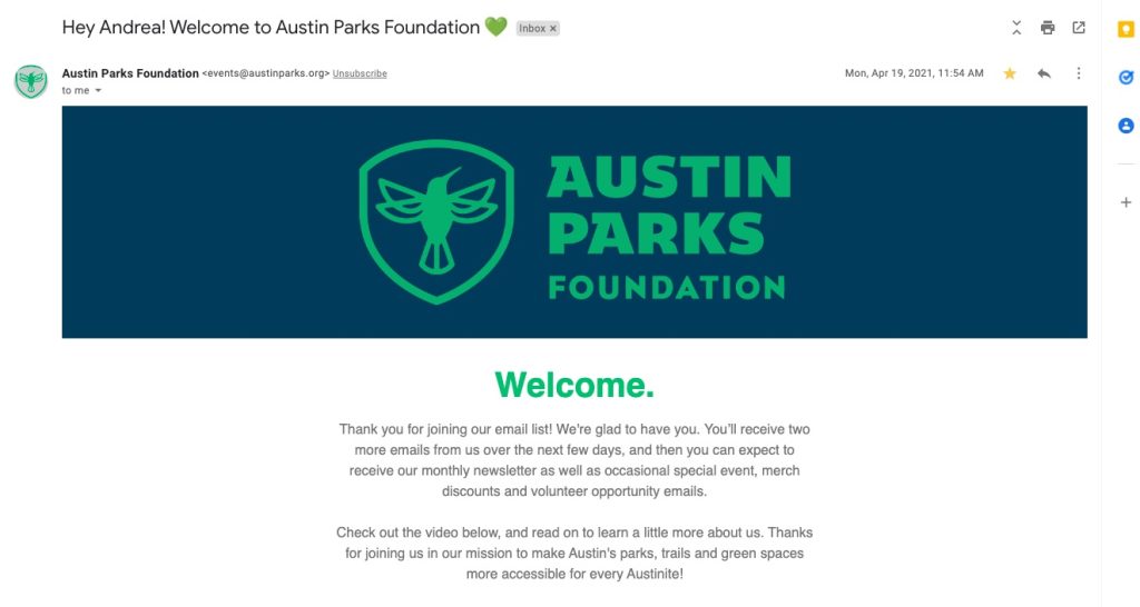 austin parks nonprofit newsletter