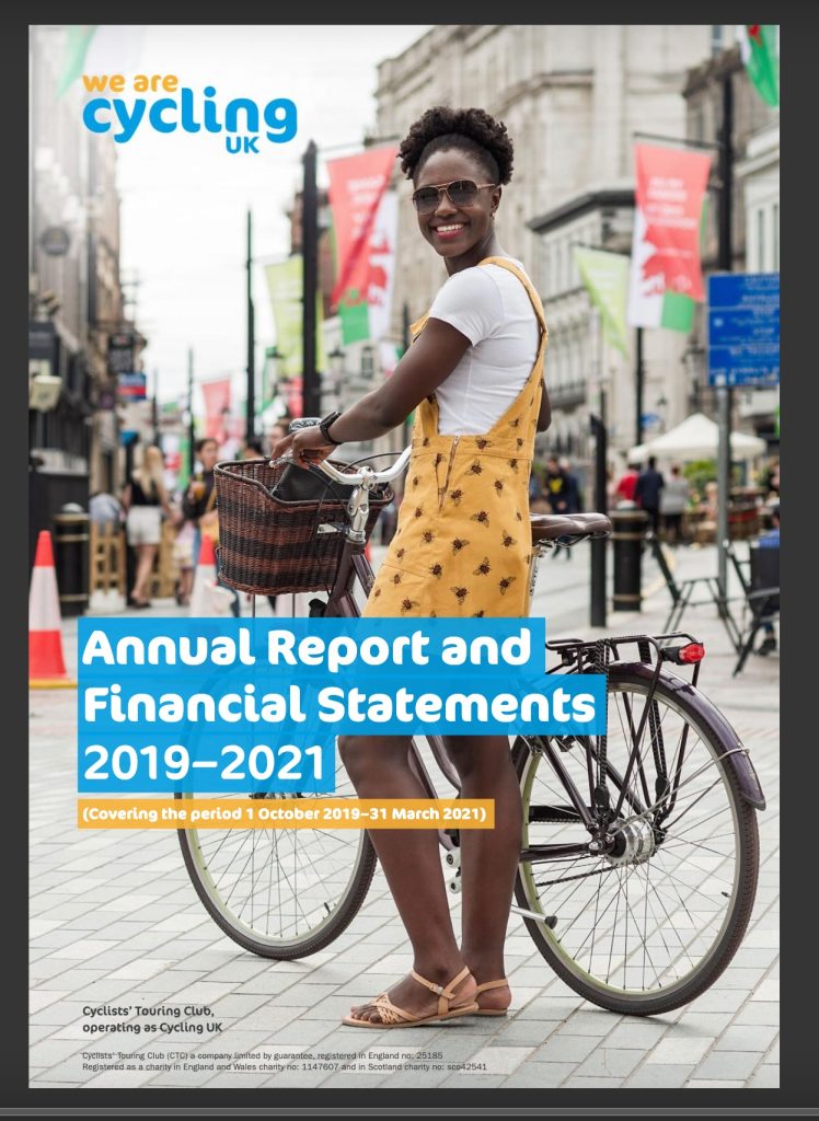 Cycling UK nonprofit impact report cover