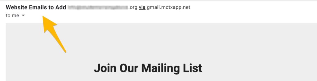 strangely titled email sender