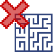 maze with a big X icon
